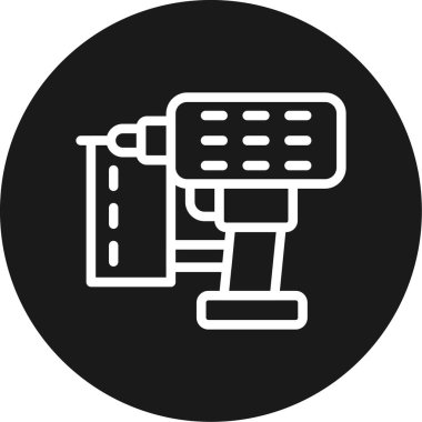 Çivi Silah Hattı Çemberi BG Simgesi, Basit Tasarımlı Vektör Resimleri