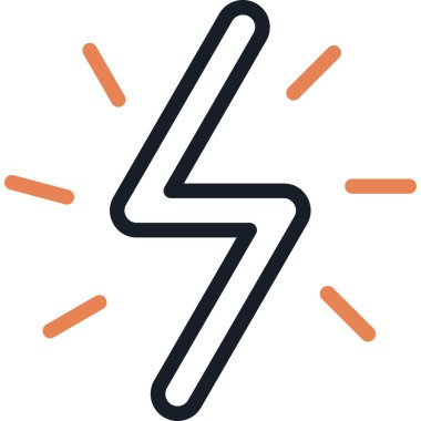 Enerji Çizgisi Bitiş Simgesi, Basit Tasarımlı Vektör Resimleri