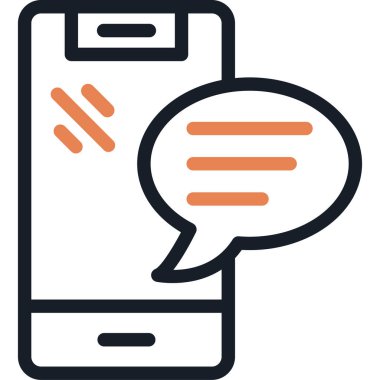 Sanal Kişi (Video I Satır Simgesi, Basit Tasarımlı Vektör Resimleri