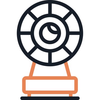 Web Kamera Çizgisi Simgesi, Basit Tasarımlı Vektör Resimleri