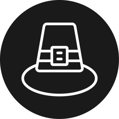 Pilgrim Line Circle BG Simgesi, Basit Tasarımlı Vektör Resimleri