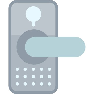 Akıllı Kilit Düz Simgesi, Basit Tasarımlı Vektör Resimleri