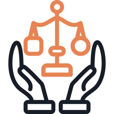 İnsan Hakları İzleme Çizgisi Simgesi, Basit Tasarımlı Vektör Resimleri