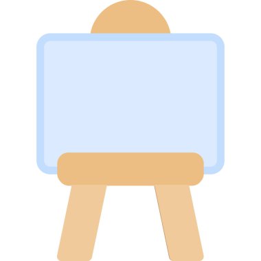 Sanat Stüdyosu Düz Simgesi, Basit Tasarımlı Vektör Resimleri