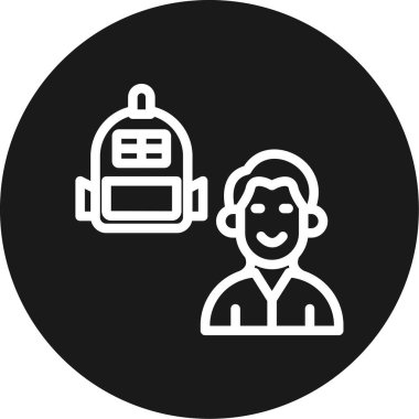 Arkadaşlık Çizgisi Çemberi BG Simgesi, Basit Tasarımlı Vektör Resimleri