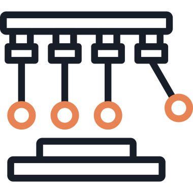 Momentum Satırı Simgesi, Basit Tasarımlı Vektör İllüstrasyonu