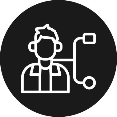 Takım Yetenekleri Çizgisi Çemberi BG Simgesi, Basit Tasarımlı Vektör Resimleri