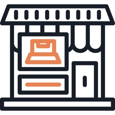 Elektronik Depolama Hattı Simgesi, Basit Tasarımlı Vektör Resimleri