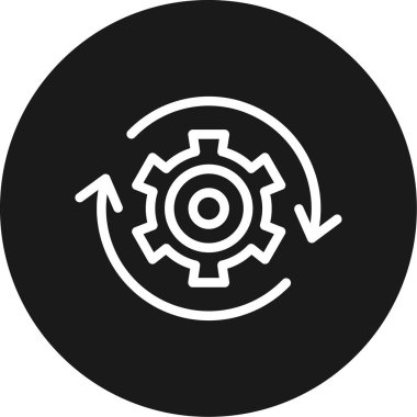 Bütünleşme Okları Satırı Çemberi BG Simgesi, Basit Tasarımlı Vektör Resimleri