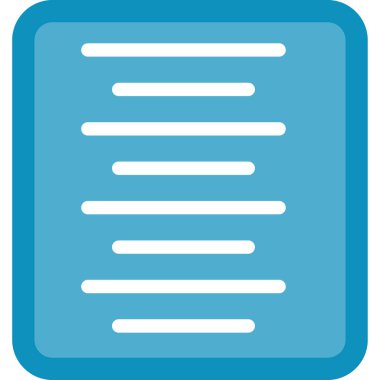 Metin Hizalama Merkezi Düz Simge, Basit Tasarımla Vektör İllüstrasyonu