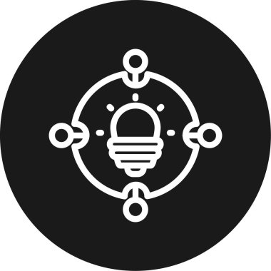 Girişim Satırı Çemberi BG Simgesi, Basit Tasarımlı Vektör Resimleri