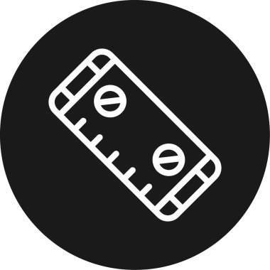 Düzey Çizgisi Çemberi BG Simgesi, Basit Tasarımlı Vektör Resimleri