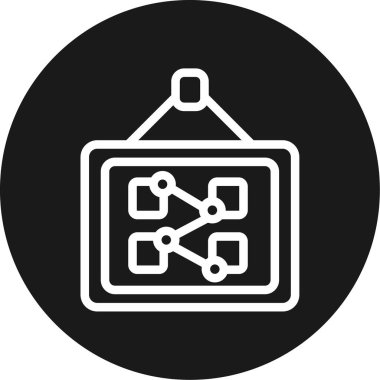 Araştırmacı Gazetecilik Çizgisi Çemberi BG Simgesi, Basit Tasarımlı Vektör Resimleri