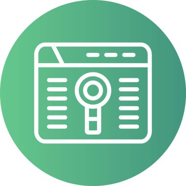 SEO Kılavuz Çizgisi Gradyan Çemberi Simgesi, Basit Tasarımlı Vektör Resimleri