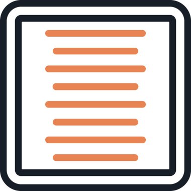 Metin Hizalamayı Doğrula Satır Simgesi, Vektör Resimlendirmesi Basit Tasarım