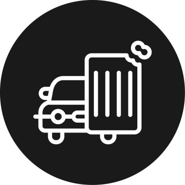 Kil çubuk çizgisi olan araba BG Simgesi, Basit Tasarımlı Vektör Resimleri