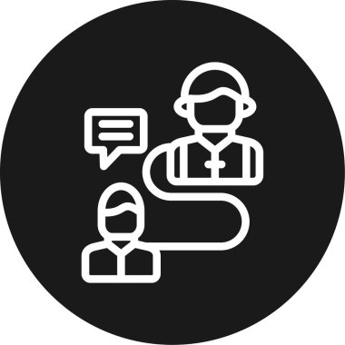 Danışmanlık Programı Satırı Çemberi BG Simgesi, Basit Tasarımlı Vektör Resimleri