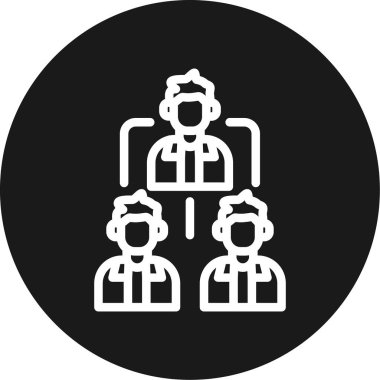 Takım Buluşma Çizgisi Çemberi BG Simgesi, Basit Tasarımlı Vektör Resimleri