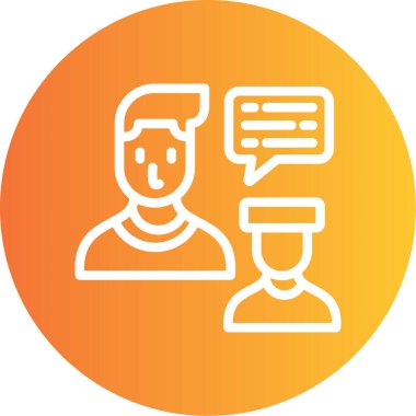 Kullanıcı Tanımlama Satırı Gradyan Çember Simgesi, Basit Tasarımlı Vektör Resimleri