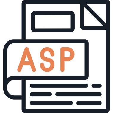 ASP Satır Bitiş Simgesi, Basit Tasarımlı Vektör İllüstrasyonu