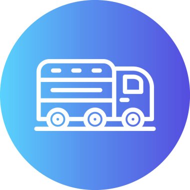 Kamyon Çizgisi Gradyan Çemberi Simgesi, Basit Tasarımlı Vektör Resimleri