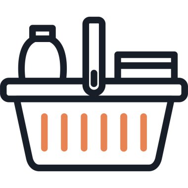 Market Çizgisi Simgesi, Basit Tasarımlı Vektör Resimleri