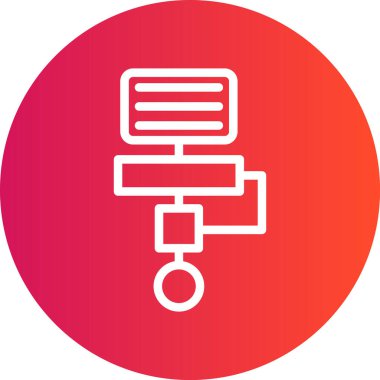 Kod Çalışma Çizgisi Gradyan Çemberi Simgesi, Basit Tasarımlı Vektör Resimleri