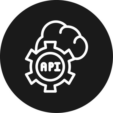 API Ağ Geçidi Çemberi BG Simgesi, Basit Tasarımlı Vektör Resimleri