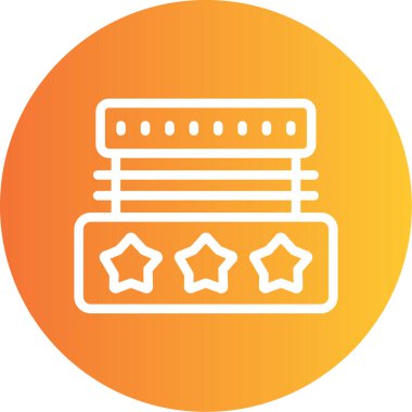 Yıldız Derecelendirme Çizgisi Gradyan Çemberi Simgesi, Basit Tasarımlı Vektör Resimleri