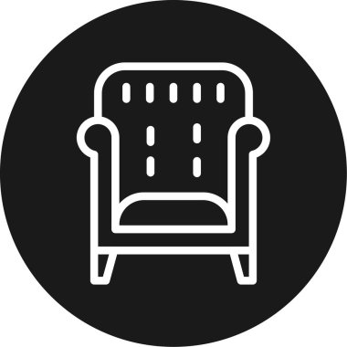 Kol Koltuğu Çizgisi Çemberi BG Simgesi, Basit Tasarımlı Vektör Resimleri