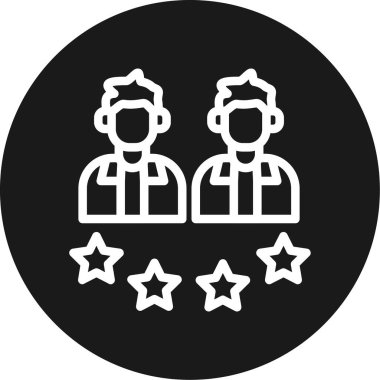 Takım Geribildirim Çizgisi Çemberi BG Simgesi, Basit Tasarımlı Vektör Resimleri