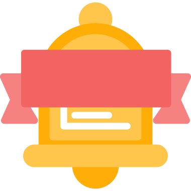 Bildirimli Düz Simge, Basit Tasarımlı Vektör İllüstrasyonu