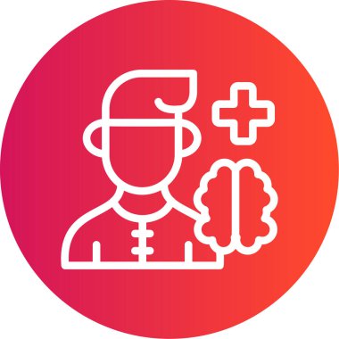 Zihinsel Sağlık Destek Hattı Gradyan Çemberi Simgesi, Basit Tasarımlı Vektör Resimleri