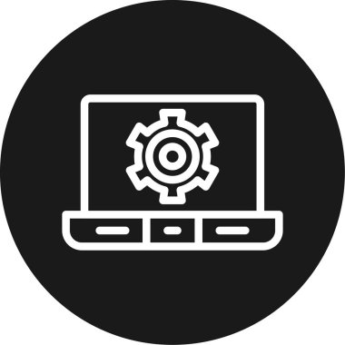 UI En İyimser Satır Çemberi BG Simgesi, Basit Tasarımlı Vektör Resimleri