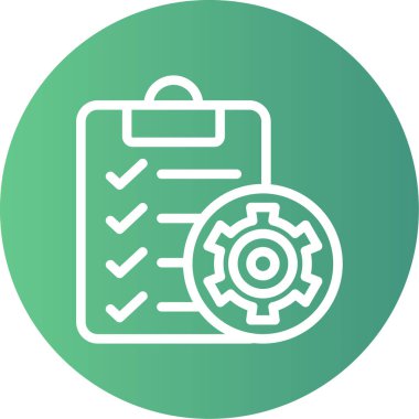 IT Belgelendirme Çizgisi Gradyan Çemberi Simgesi, Basit Tasarımlı Vektör Resimleri