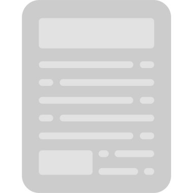 Cezaevi Kayıt Düz Simgesi, Basit Tasarımlı Vektör İllüstrasyonu