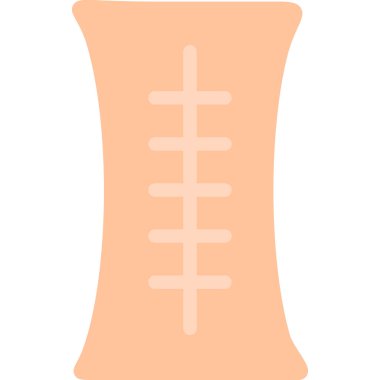 Cerrahi Dikiş Düz Simgesi, Basit Tasarımlı Vektör İllüzyonu