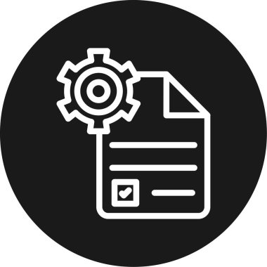 Belge Yönetim Satırı Çemberi BG Simgesi, Basit Tasarımlı Vektör Resimleri