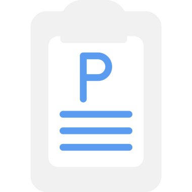 Otopark Uygulaması Offi Düz Simgesi, Basit Tasarımlı Vektör Resimleri