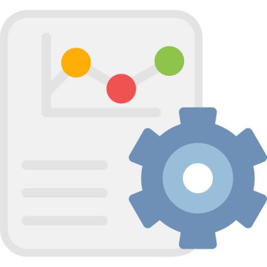 İş Stratejisi Planı Düz Simge, Basit Tasarımlı Vektör İllüstrasyonu