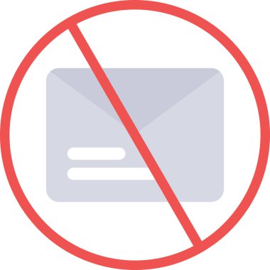 Bildirim Sessizliği Düz Simgesi, Basit Tasarımlı Vektör İllüstrasyonu