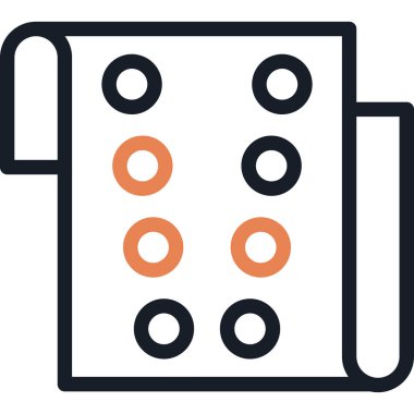 Uyumsuz Düşünce Çizgisi Simgesi, Basit Tasarımlı Vektör İllüstrasyonu