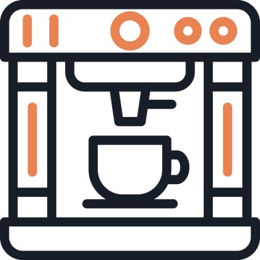 Espresso Makine Satırı Basit Tasarımlı Vektör ResmiComment
