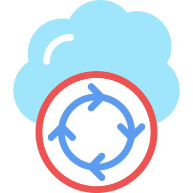 Bulut Eşzamanlama Düz Simgesi, Basit Tasarımla Vektör ResimleriComment