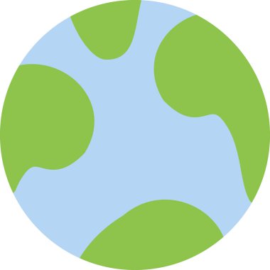 Dünya Gezegeni Düz Simge, Basit Tasarımlı Vektör Resimleri