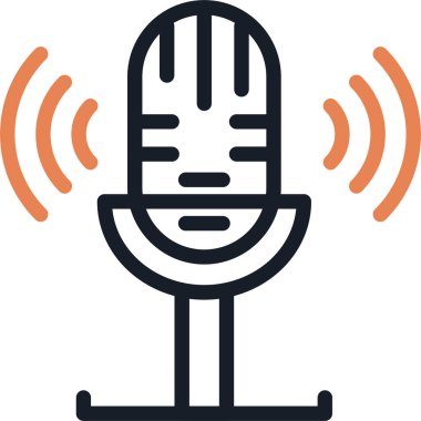 Podcast Satırı Bitiş Simgesi, Basit Tasarımlı Vektör Resimleri