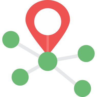 Konum İzleyici Düz Simgesi, Basit Tasarımlı Vektör Resimleri