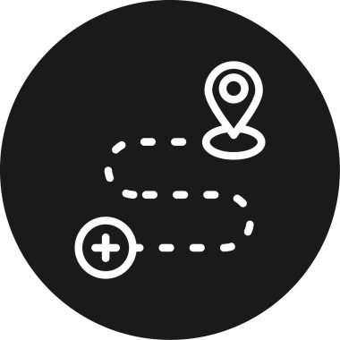 Stratejik Yol Haritası Çemberi BG Simgesi, Basit Tasarımlı Vektör Resimleri