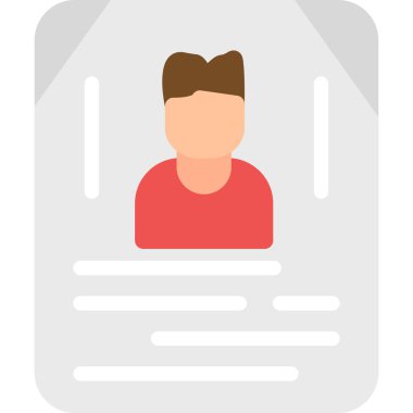 Kimlik Verisi Düz Simgesi, Basit Tasarımlı Vektör ResmiComment