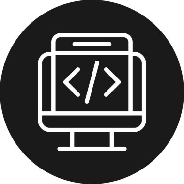 Çocuk Çizgisi Çemberi BG Simgesi, Basit Tasarımlı Vektör Resimleri için Kodlama